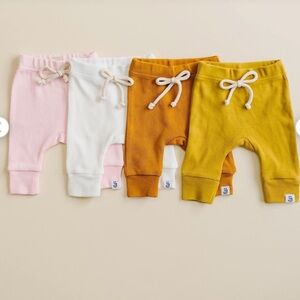 Kids Mustard Jogger Pants with Drawstring